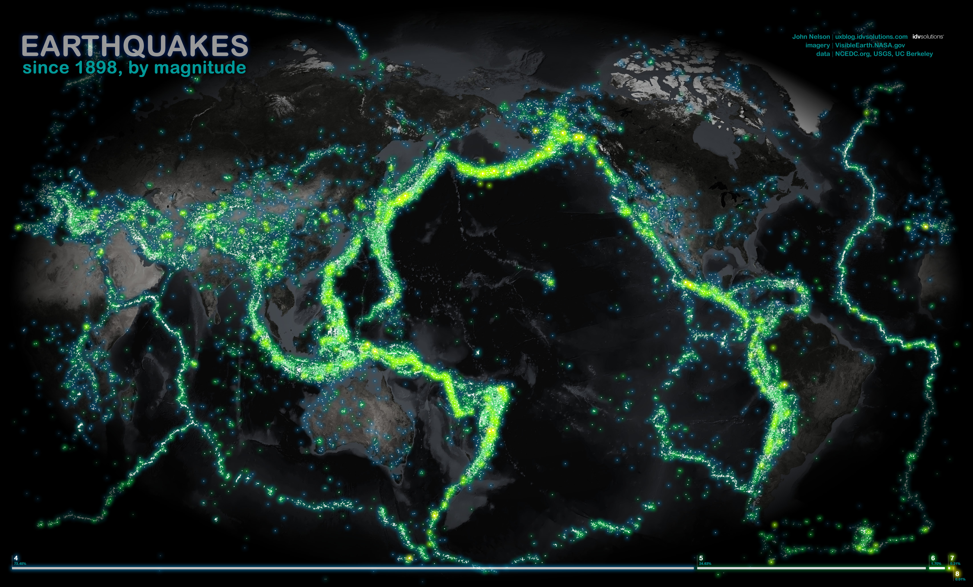 Earthquakes Since 1898 by Magnitude 1 earthquakes since 1898 by magnitude