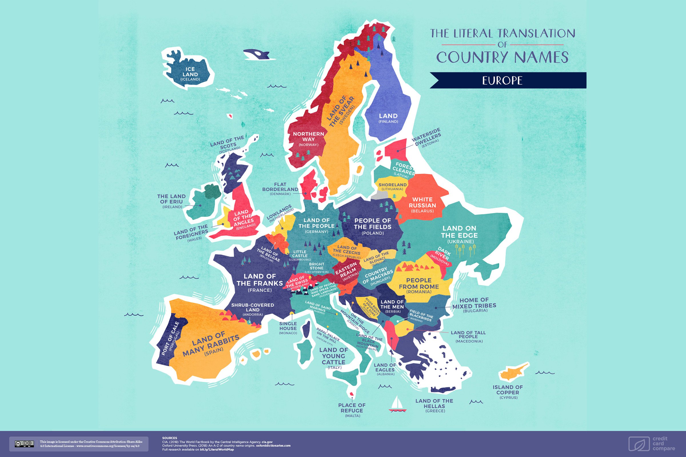 Literal Meaning of Country Names Around the World 2 literal meaning of country names europe