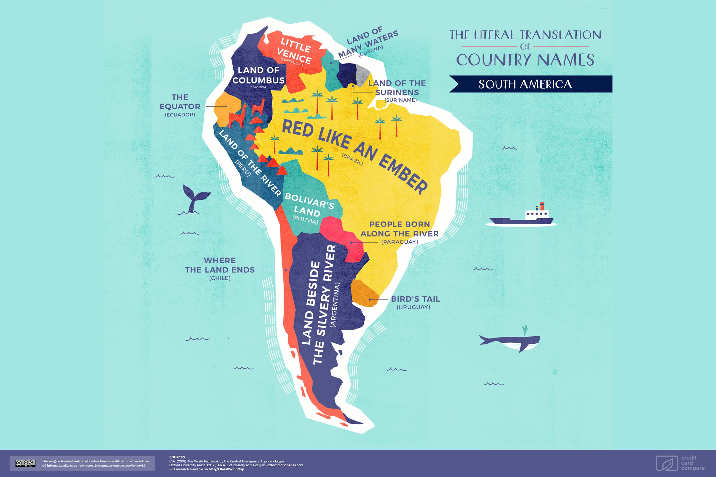 Literal Meaning of Country Names Around the World 4 literal meaning of country names south america