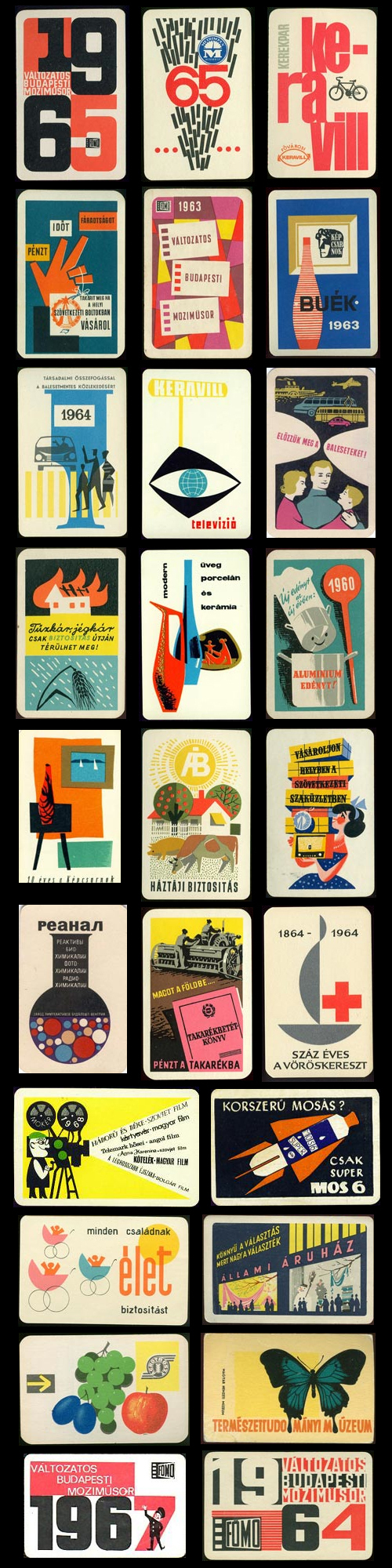 hungarian pocket calendar collection