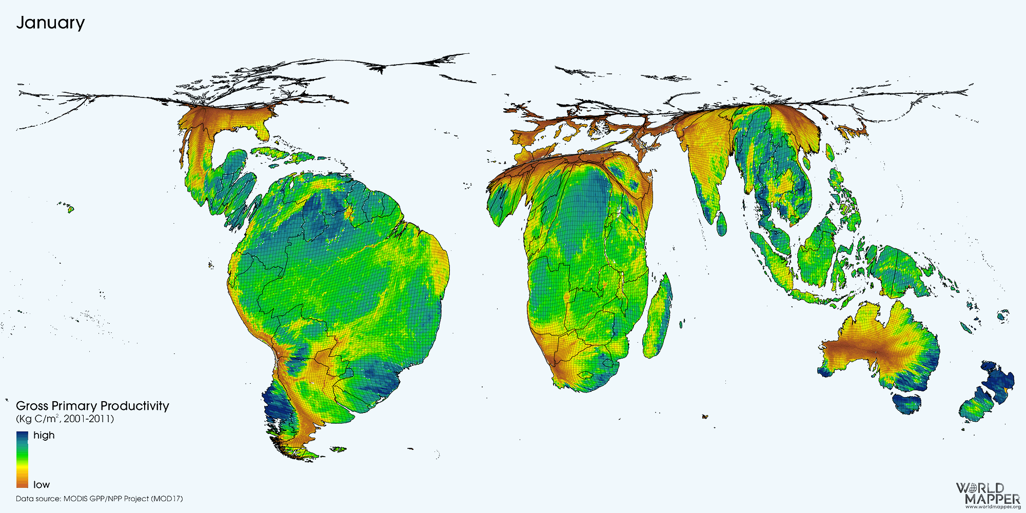 Nature’s Heartbeat: Gross Primary Productivity of Plants Throughout the Year 1 gross primary productivity