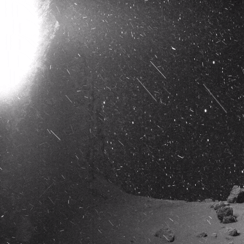 Amazing Footage from the Surface of a Comet 1 comet surface video gif
